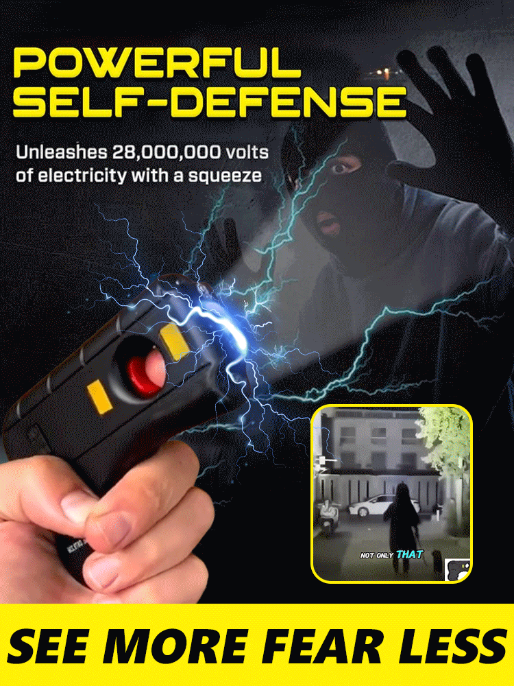 Portable and discreet ⚠️ Self-defense device + LED flashlight in one, easy to use without any training required ✅️