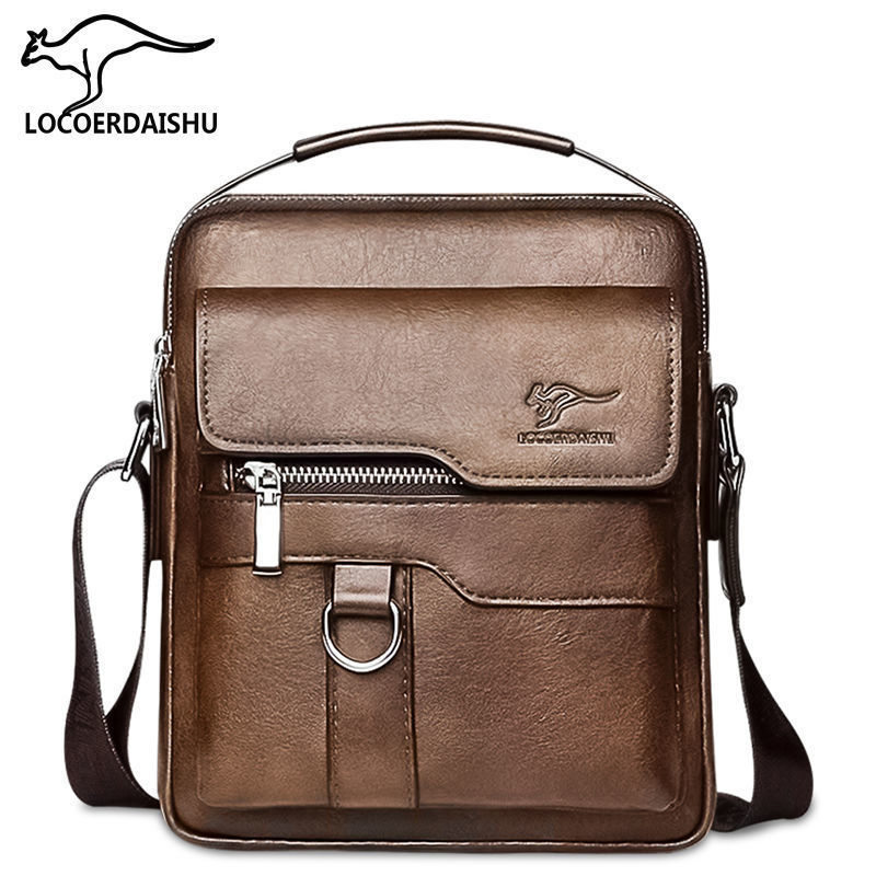 💼 Full-Grain Cowhide Crossbody Crushes Scratches & Rain!