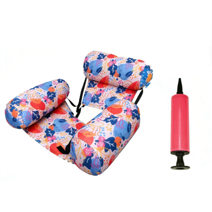 Foldable Float: FREE Pump Included Durable inflatable water chair Foldable & Portable for Travel.🌊