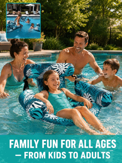 Foldable Float: FREE Pump Included Durable inflatable water chair Foldable & Portable for Travel.🌊