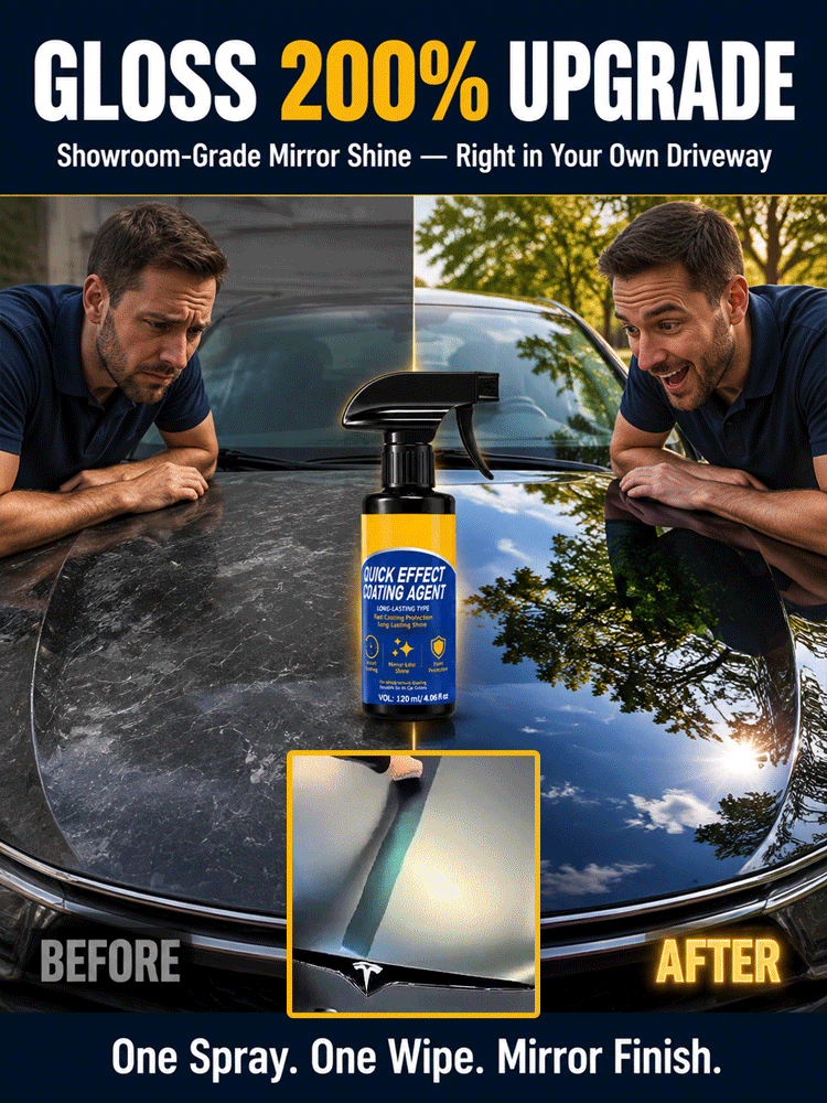 【Automotive Nano Coating Spray】One spray to mirror shine, No more tedious waxing!