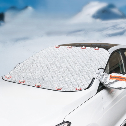 Car sunshade with anti-frost and snow protection