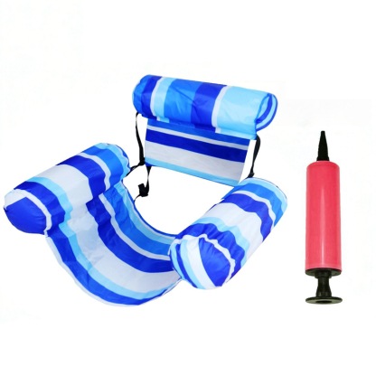 Foldable Float: FREE Pump Included Durable inflatable water chair Foldable & Portable for Travel.🌊