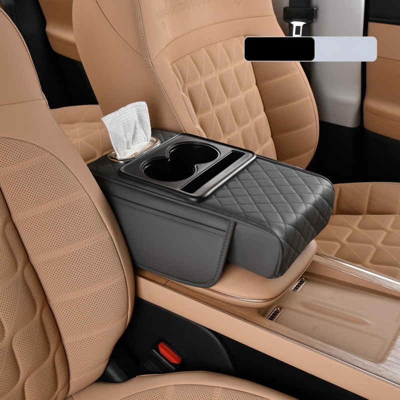 Multifunctional Car Armrest Cushion with Integrated Booster