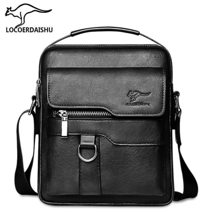 💼 Full-Grain Cowhide Crossbody Crushes Scratches & Rain!