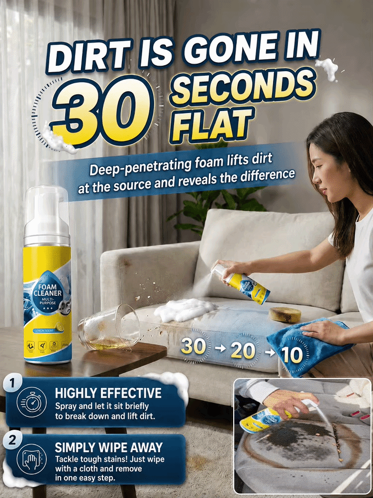 ✨No scrubbing required, dissolves all stains in 60 seconds!✨Highly concentrated multi-purpose cleaner