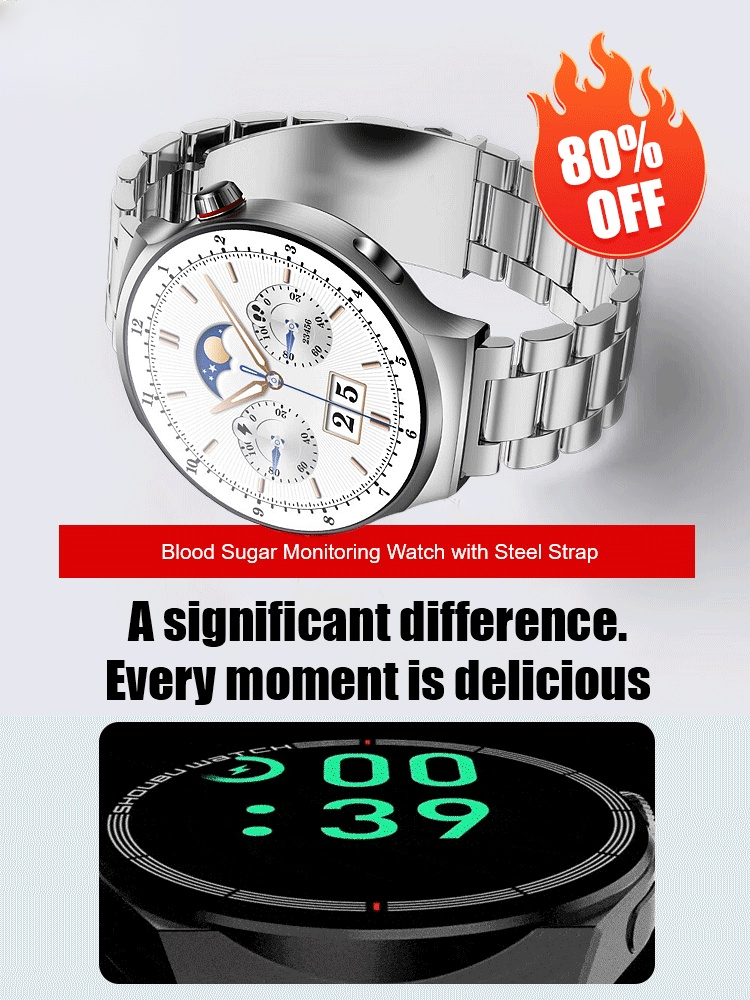 【Non-invasive blood glucose monitoring】Steel strap Watch4 Pro blood sugar watch❤️24/7 medical-grade health protection 