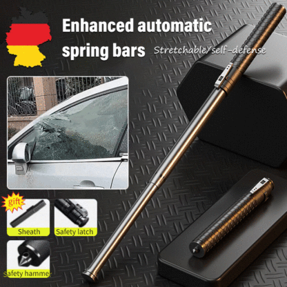 【One-click pop-up, powerful strike】Enhanced automatic spring bars⚡1-Click Defense + Window Breaker for Emergencies 