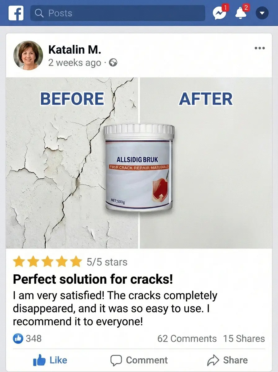 【Suitable for both interior and exterior walls】Elastic Crack-Resistant Wall Repair Paste