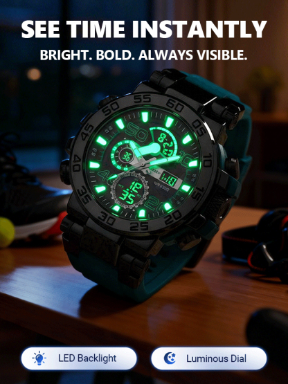 【50-meter water resistance】 Sports waterproof watch
