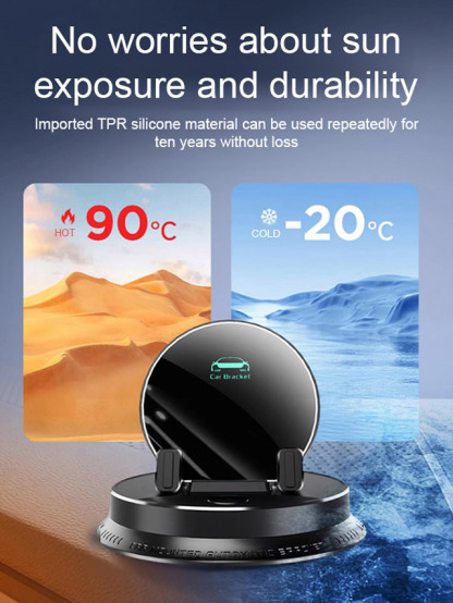 【AI intelligent sensing + 400% efficiency super wireless fast charging】No installation required, clamps your phone in 1 second to start charging ⚠️ Won't fall off even during bumps