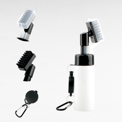 Upgraded golf club water spray cleaning brush push-type water spray bottle brush groove tool