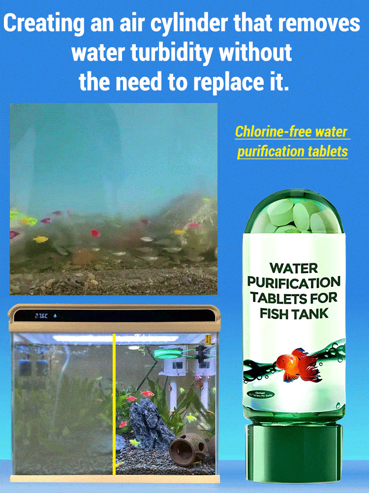  [One-Minute Water Purification] Powerful Aquarium Water Clarifying Tablets
