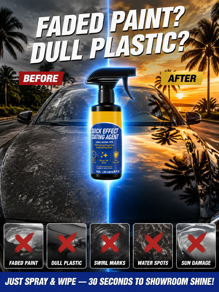 【Automotive Nano Coating Spray】One spray to mirror shine, No more tedious waxing!