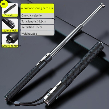 【One-click pop-up, powerful strike】Enhanced automatic spring bars⚡1-Click Defense + Window Breaker for Emergencies 