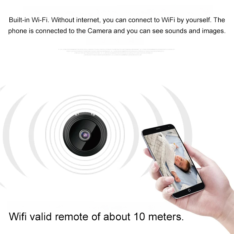 【Super hidden】1080P HD Wireless Cam丨150° Wide Angle, No-Light Night Vision, Works Without WiFi