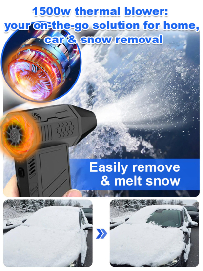 【Snow removal in 10 seconds🔥】Mini Cordless Heated Thermal Snow Remover