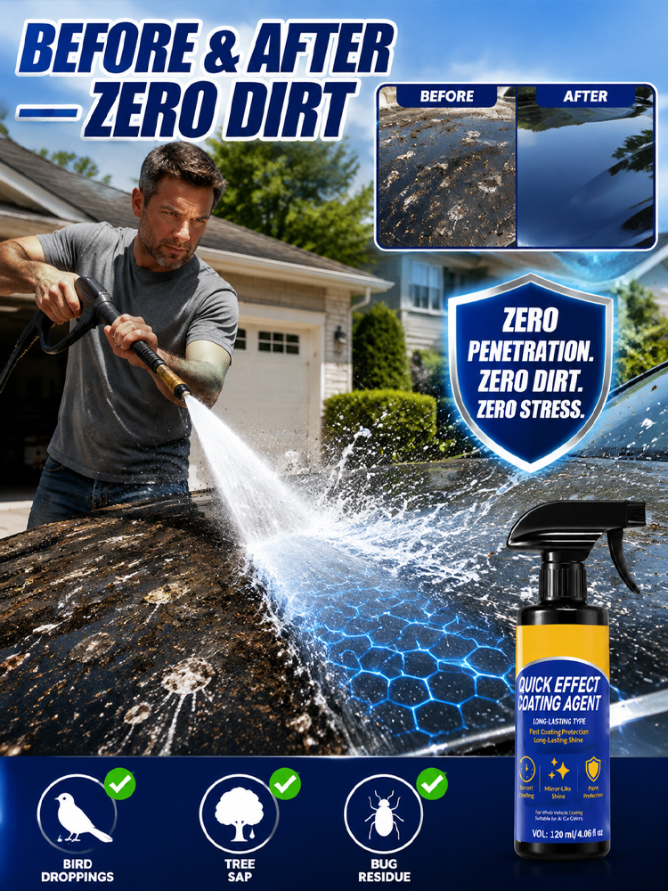 【Automotive Nano Coating Spray】One spray to mirror shine, No more tedious waxing!