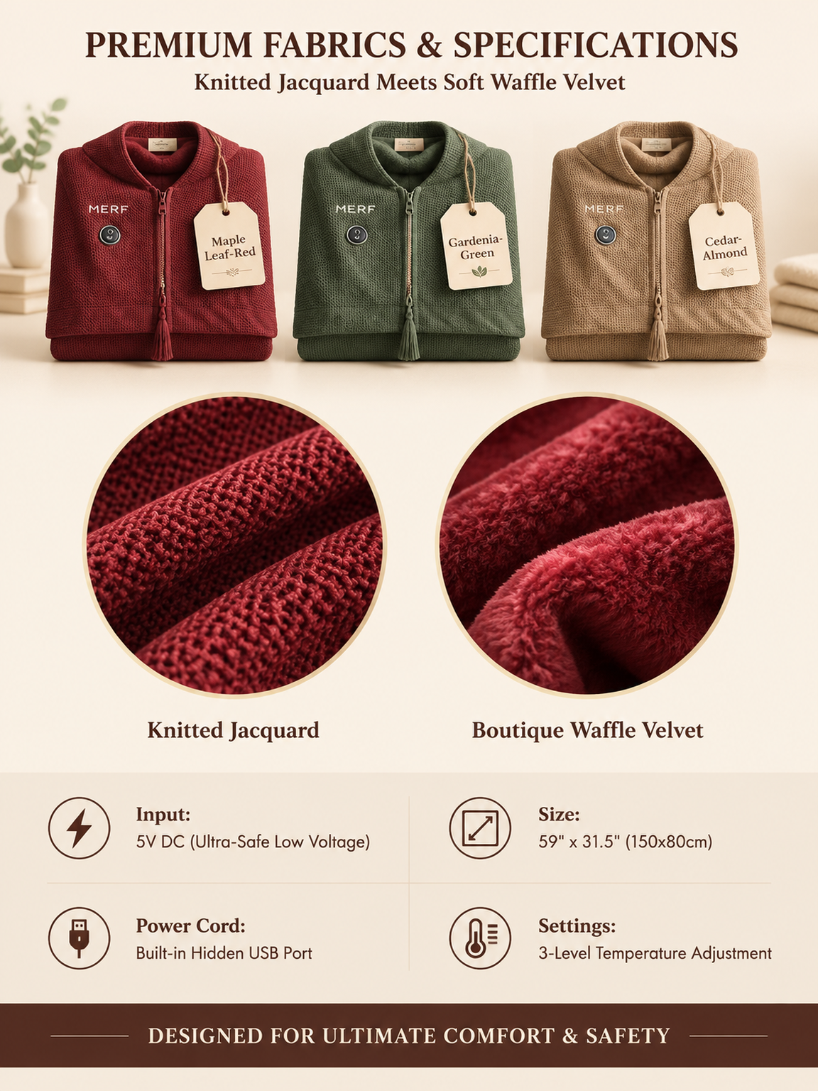 USB Heated Graphene Warming Blanket,Heated Shawl. ❄️🔥 15s Rapid Heat defeats winter instantly!