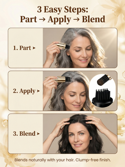 Long-lasting hair coloring stick to cover gray hair