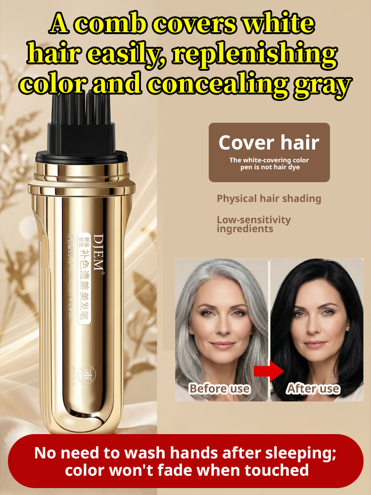 Long-lasting hair coloring stick to cover gray hair