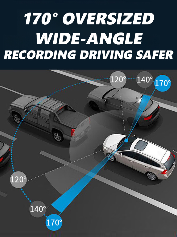 【50% OFF! 】4K Ultra HD Dash Cam - Triple Recording (Front/Rear/Cabin), F1.8 Night Vision, WiFi APP Control, 170° Wide Angle