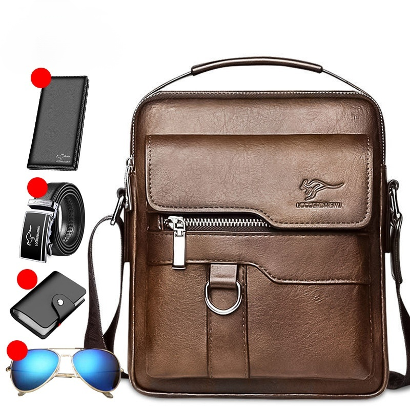 💼 Vintage Leather Bag organizes everything instantly!