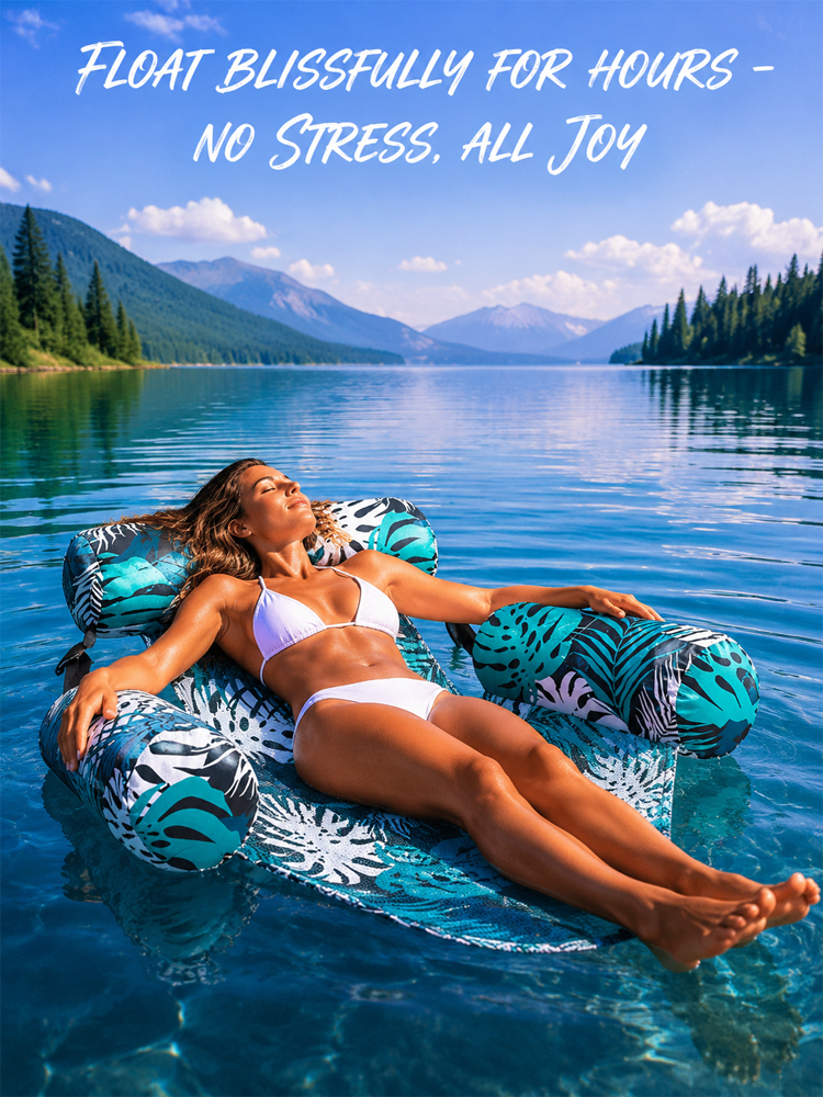 Foldable Float: FREE Pump Included Durable inflatable water chair Foldable & Portable for Travel.🌊