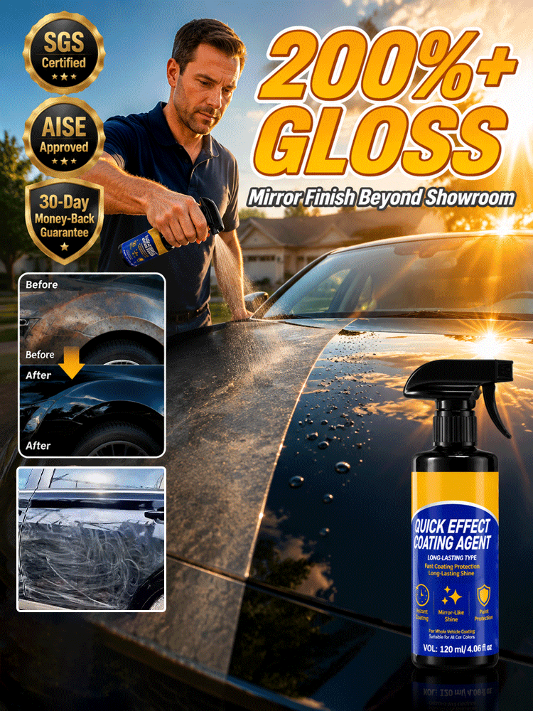 【Automotive Nano Coating Spray】One spray to mirror shine, No more tedious waxing!