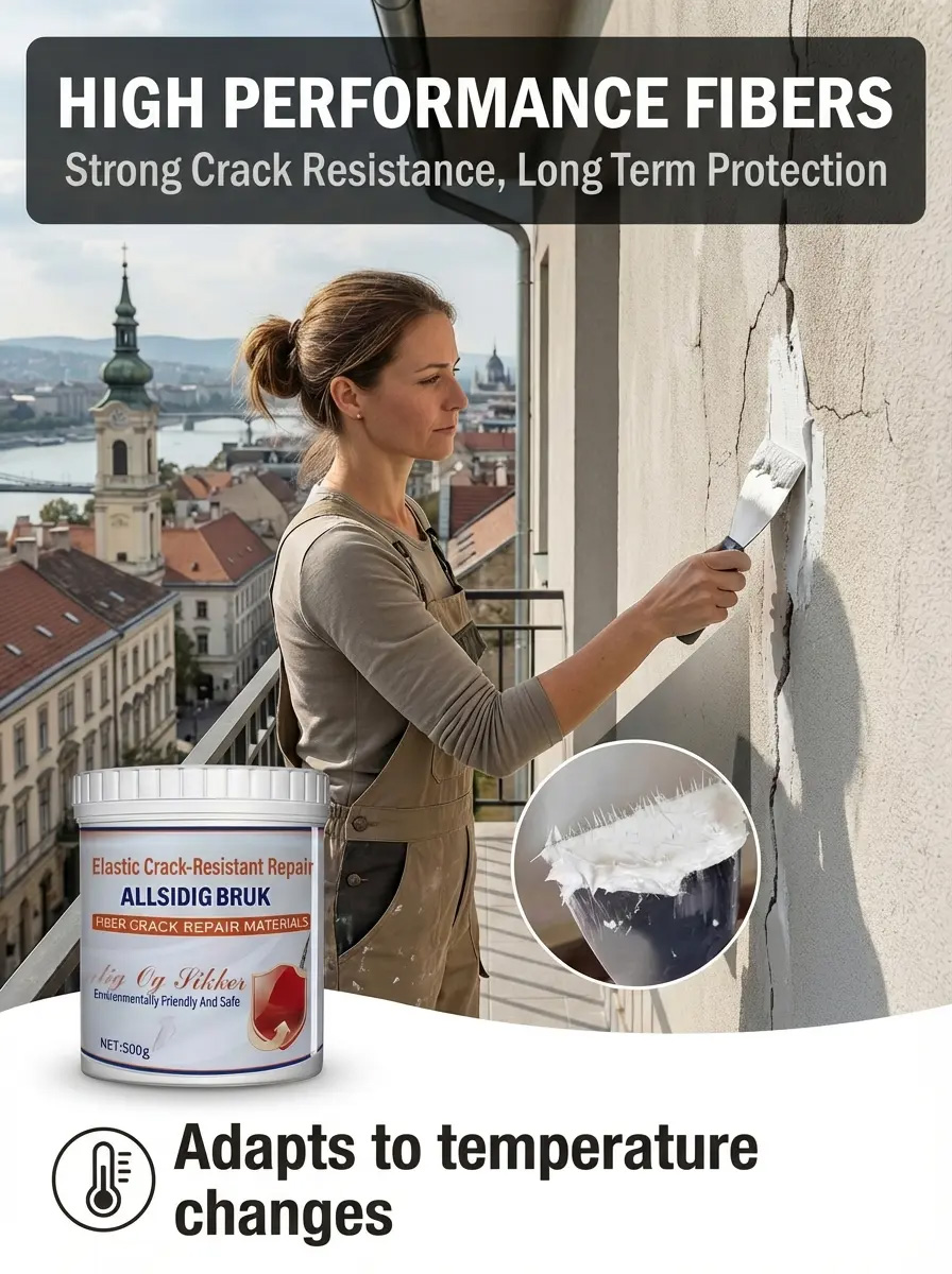 【Suitable for both interior and exterior walls】Elastic Crack-Resistant Wall Repair Paste