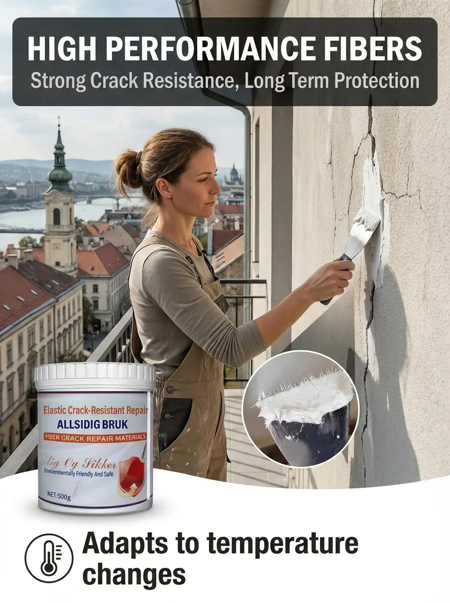 【Suitable for both interior and exterior walls】Elastic Crack-Resistant Wall Repair Paste