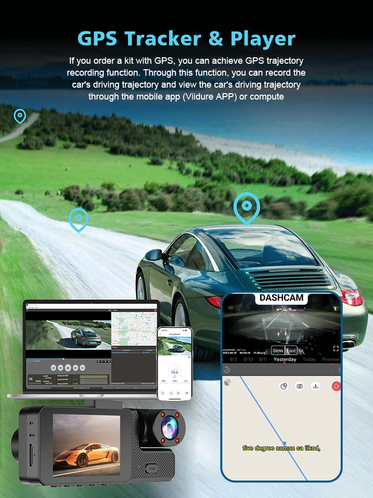 【50% OFF! 】4K Ultra HD Dash Cam - Triple Recording (Front/Rear/Cabin), F1.8 Night Vision, WiFi APP Control, 170° Wide Angle