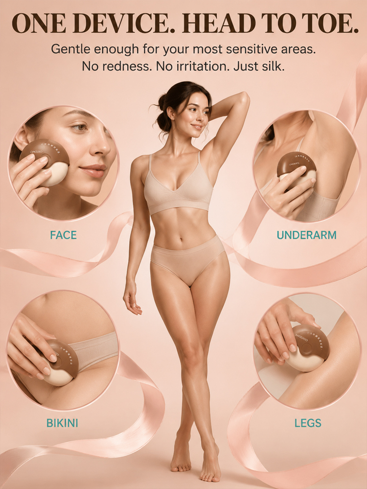 【Suitable for the whole body, wet and dry use】Portable Rotary Electric Hair Removal Device