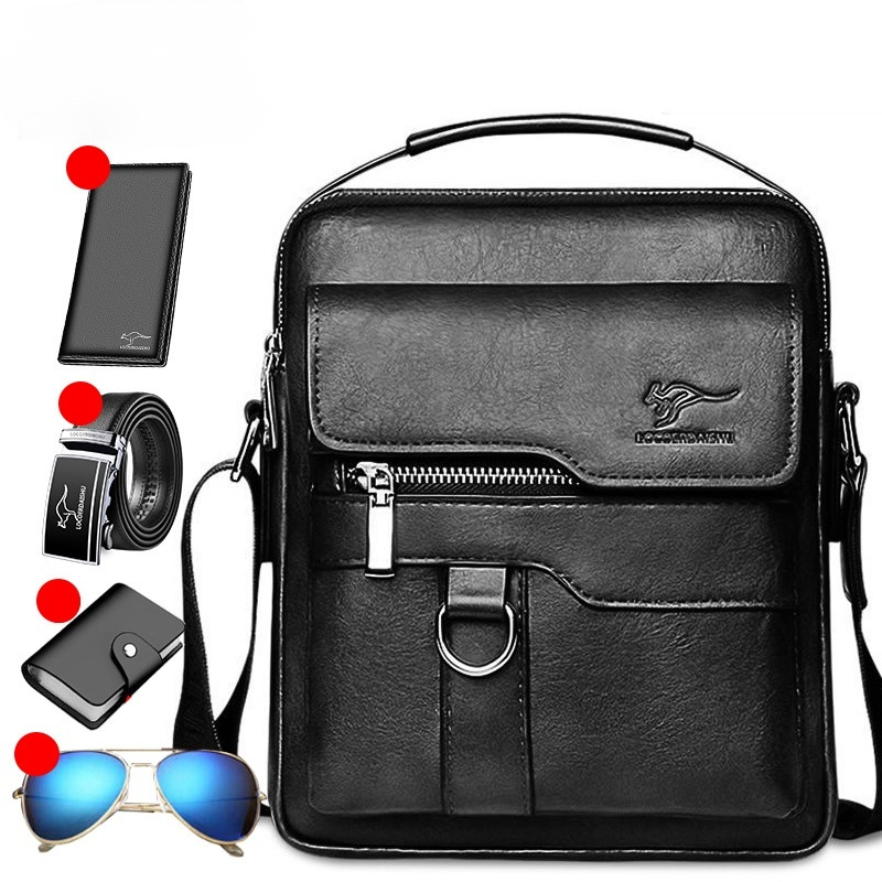 💼 Vintage Leather Bag organizes everything instantly!