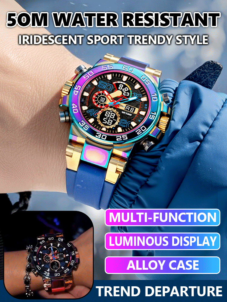 【50-meter water resistance】 Sports waterproof watch