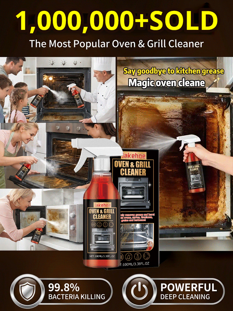 【Clean instantly with just one spray💧】Oven and grill cleaner