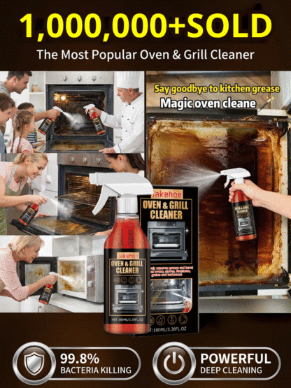 【Clean instantly with just one spray💧】Oven and grill cleaner