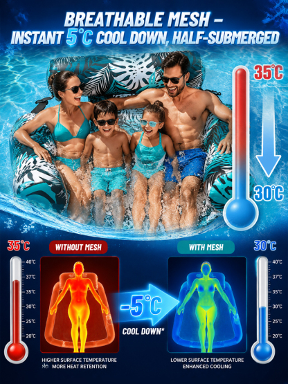 Foldable Float: FREE Pump Included Durable inflatable water chair Foldable & Portable for Travel.🌊