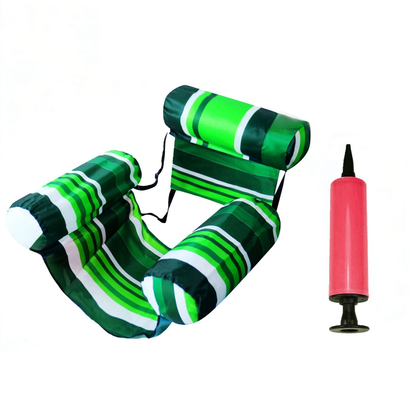 Foldable Float: FREE Pump Included Durable inflatable water chair Foldable & Portable for Travel.🌊