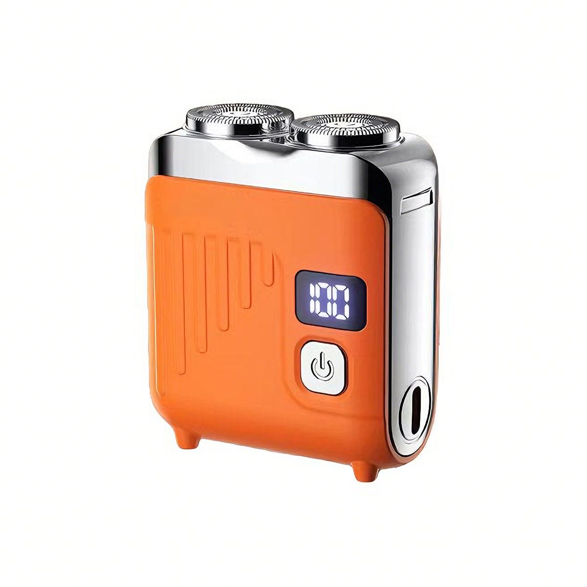 Next-generation portable rotary dual-ring electric shaver.