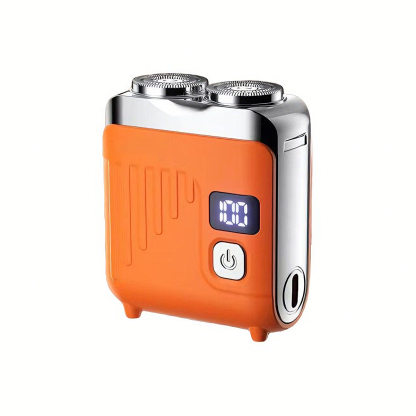 Next-generation portable rotary dual-ring electric shaver.