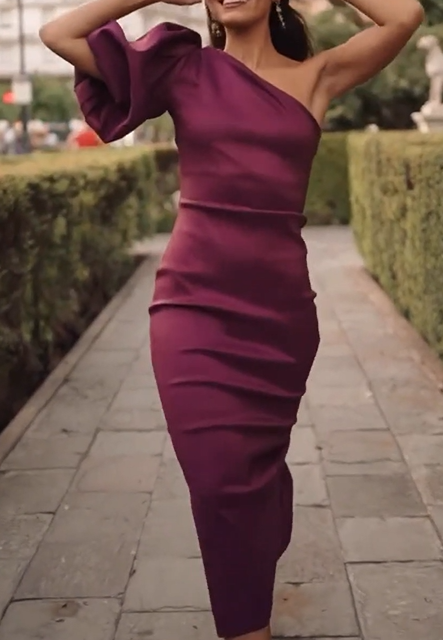 Manga abullonada con un hombro