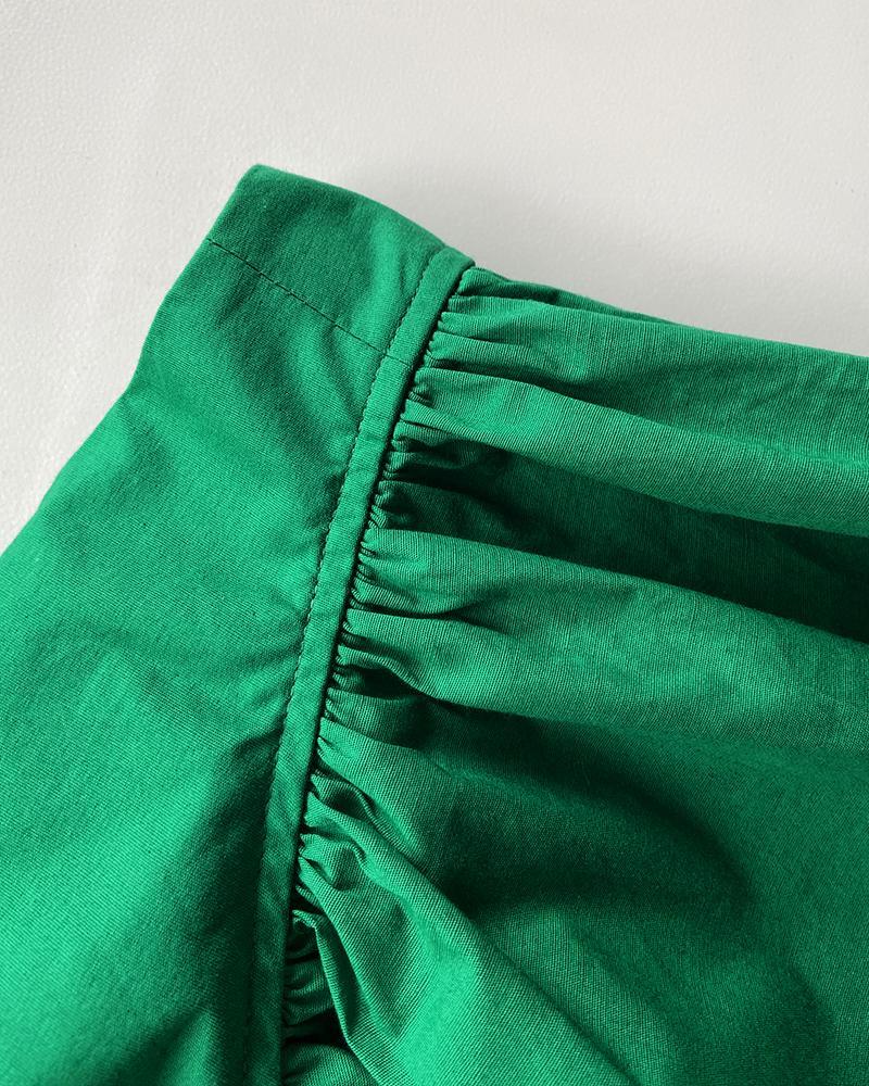 V-Neck Ruffles Flutter Sleeve Zipper Back Dress Casual Backless Tied Back Ruffle Hem Maxi Dress