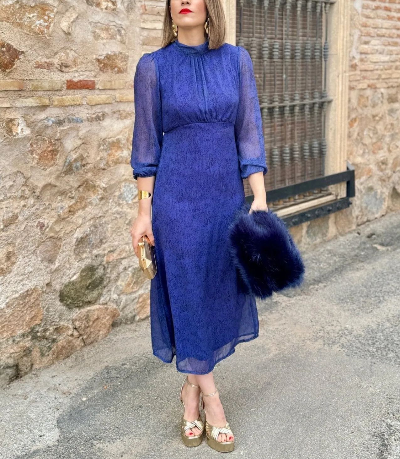 Vestido gasa azul  | Paris