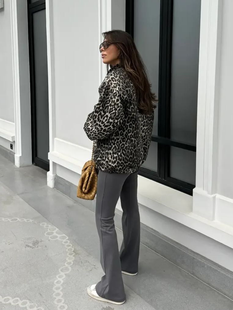 Leopard Lined Bomber