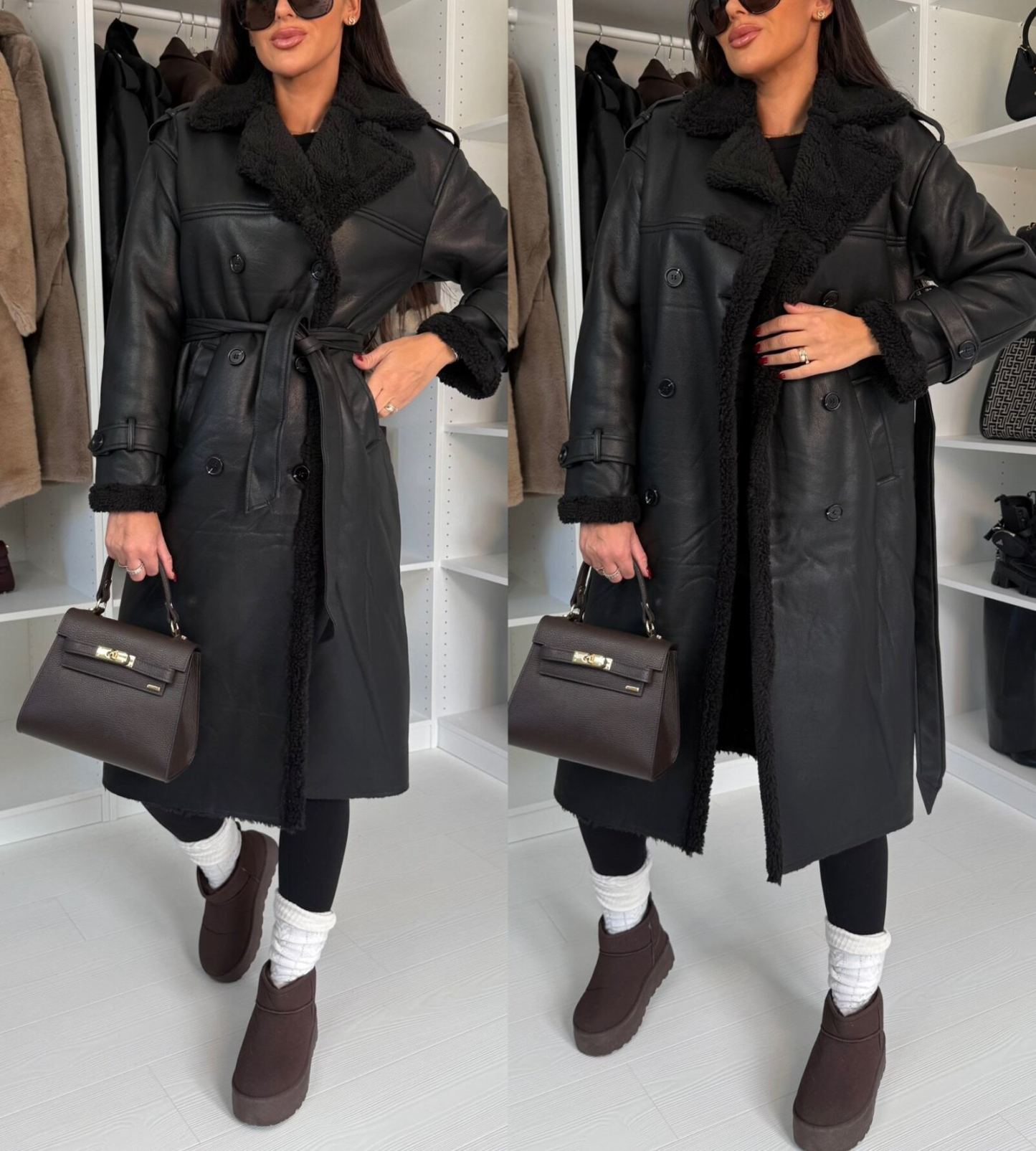 Dreamlike coat eco leather