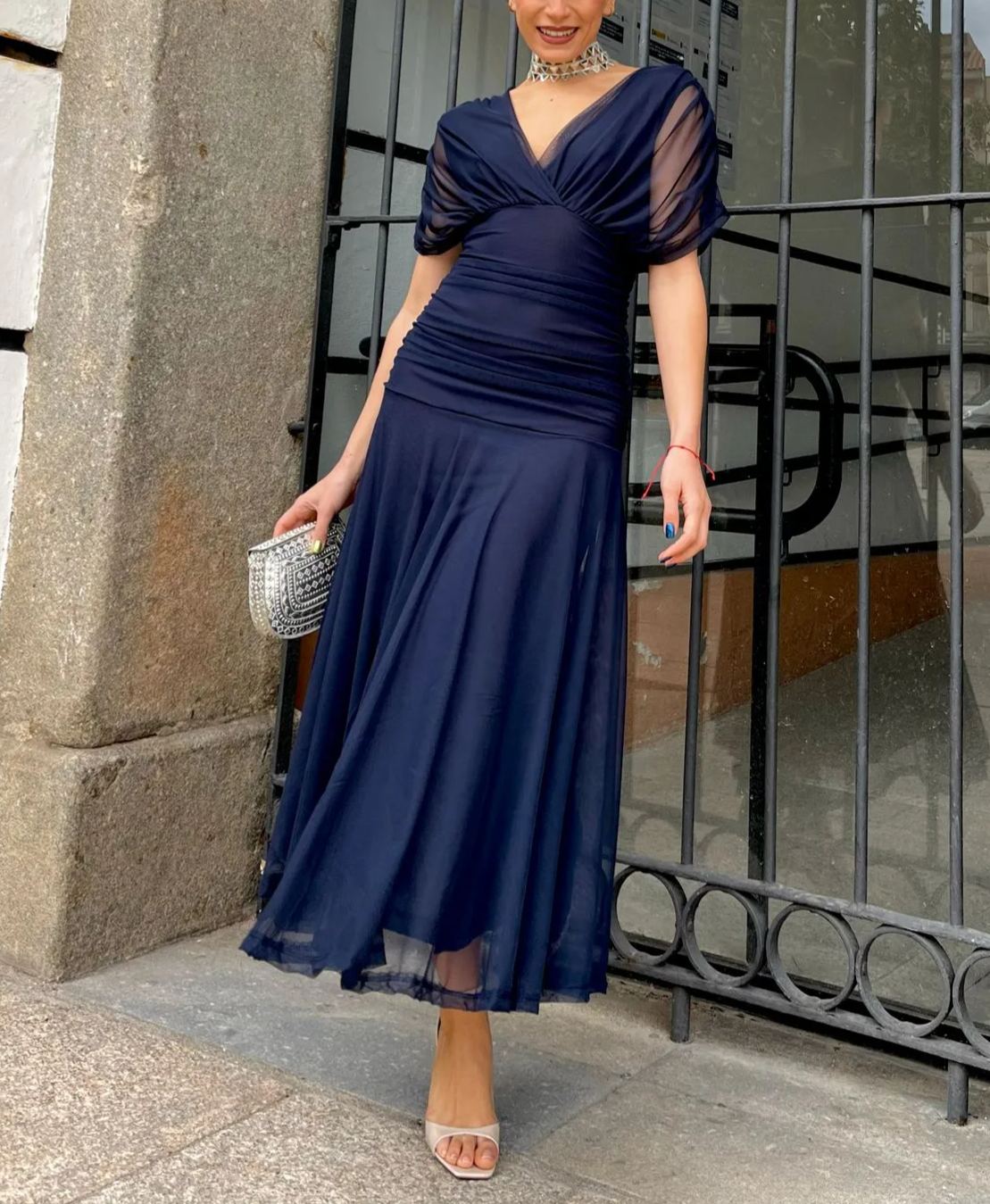 Aida navy dress