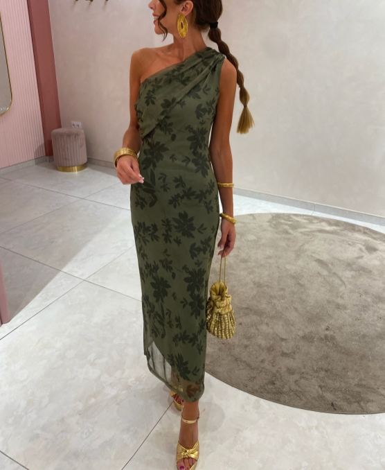 San Román Green Dress