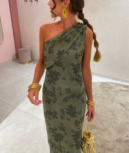 San Román Green Dress