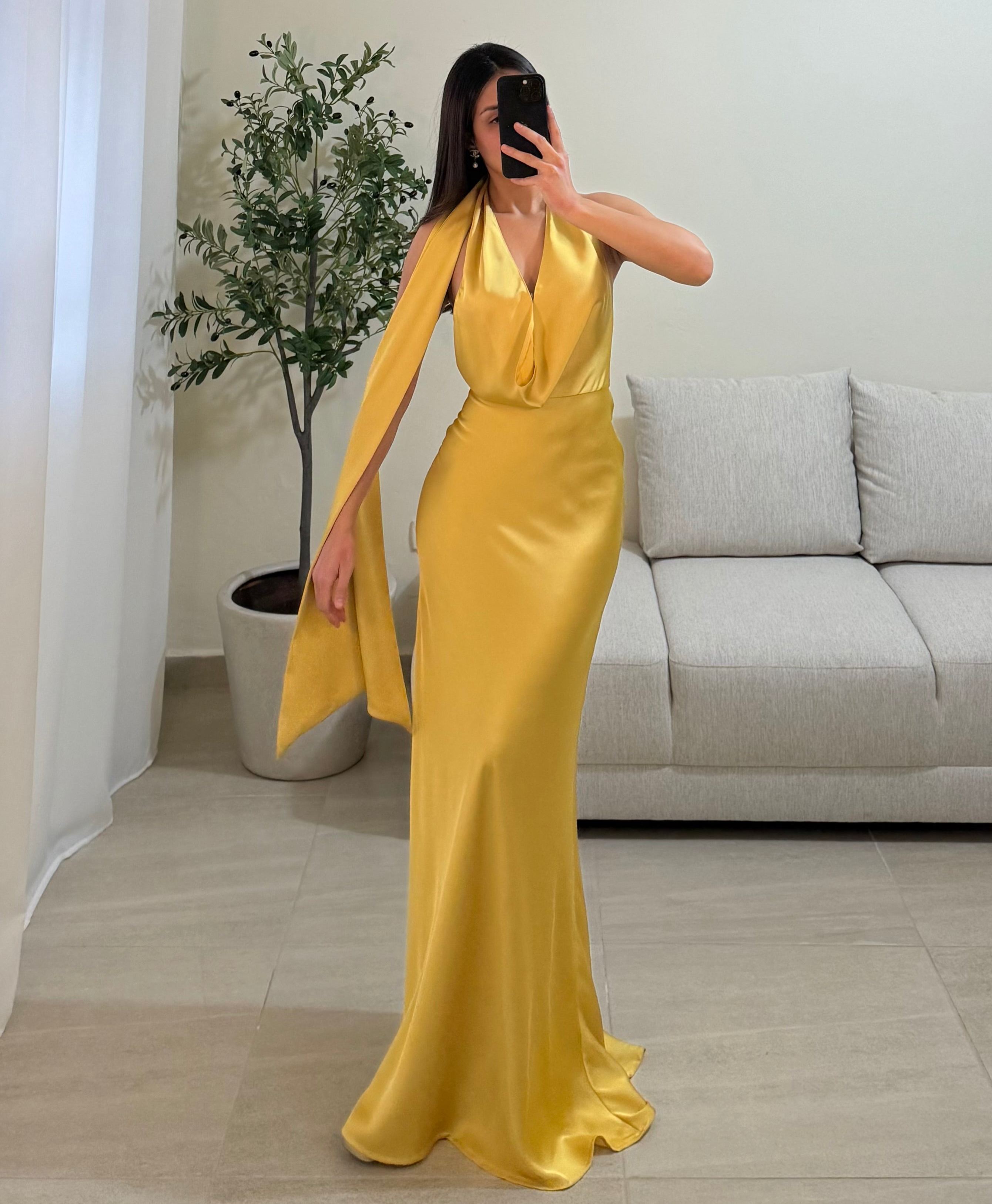 Catalina Gold Dress